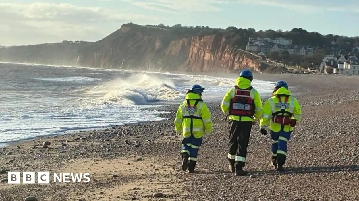 Christmas Swimmers Rescued off Budleigh Salterton Beach